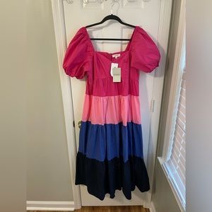 Candy Colorblock Maxi, Hot Pink